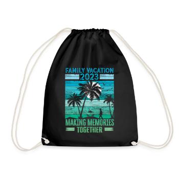 Vacances d’été en famille Créer des souvenirs - Sac de sport léger - noir - Devant