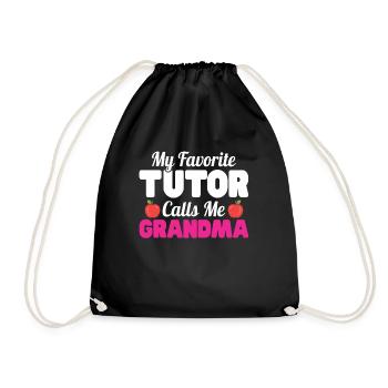 Tutor Geschenk Tutor - Turnbeutel - Schwarz - Vorne