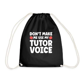 Tutor Geschenk Tutor - Turnbeutel - Schwarz - Vorne