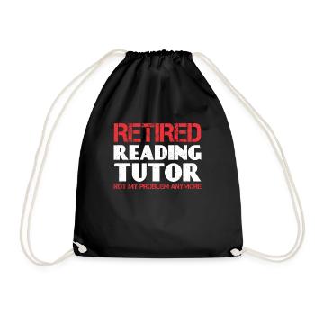 Tutor Geschenk Tutor - Turnbeutel - Schwarz - Vorne