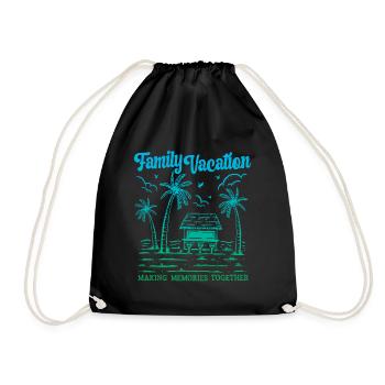 Vacances d’été en famille Créer des souvenirs - Sac de sport léger - noir - Devant