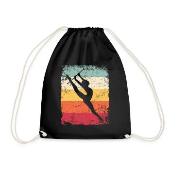 Gymnaste Baton Gymnastique Rythmique Rétro - Sac de sport léger - noir - Devant