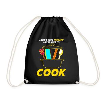 Chapeau de chef Cuisson Cuisson Cuisine - Sac de sport léger - noir - Devant