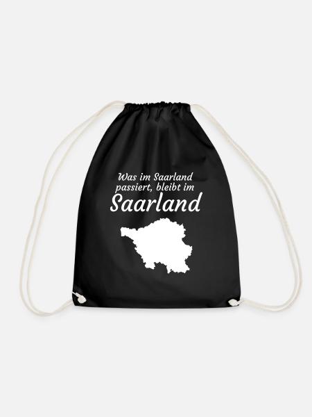 Saarland saarländisch Saarländer - Turnbeutel - Schwarz