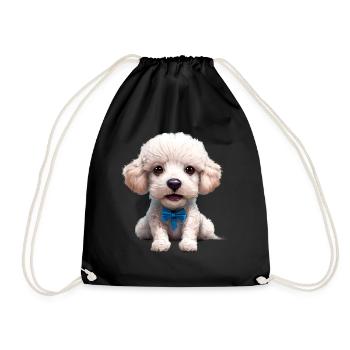 Dog Love Poodle Dog Owner Poodle Puppy Dog Puppy - Drawstring Bag - black - Front