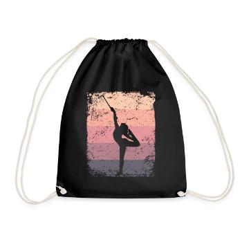 Gymnaste Baton Gymnastique Rythmique Rétro - Sac de sport léger - noir - Devant