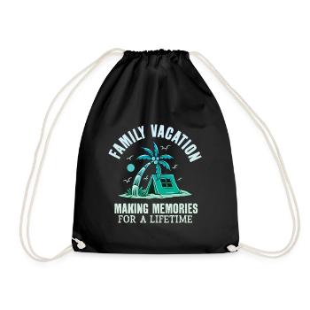 Summer holidays with the family Creating memories - Drawstring Bag - black - Front