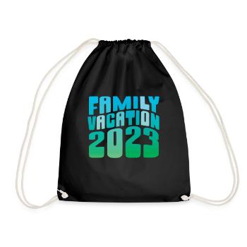Summer family holidays 2023 - Drawstring Bag - black - Front