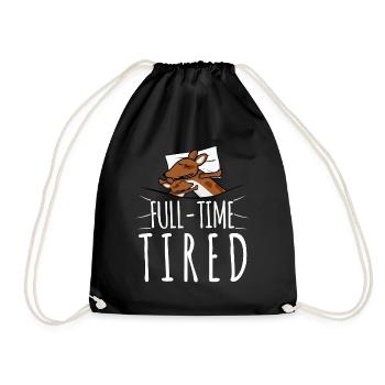 Chemise de sommeil pour chiens fatigués endormis - Sac de sport léger - noir - Devant