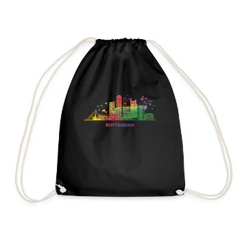 Rotterdam Skyline Rotterdam - Turnbeutel - Schwarz - Vorne