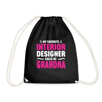 Interior Designer Gift Interior Decoration Designer - Drawstring Bag - black - Front
