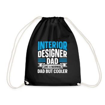 Interior Designer Gift Interior Decoration Designer - Drawstring Bag - black - Front