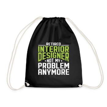 Interior Designer Gift Interior Decoration Designer - Drawstring Bag - black - Front