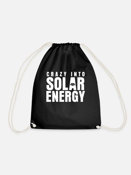 Solarzelle Sonnenenergie Photovoltaik - Turnbeutel - Schwarz