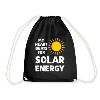 Photovoltaics Solar cells Solar energy - Drawstring Bag - black - Front