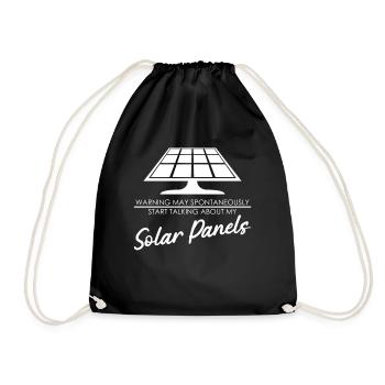 Solarzelle Sonne Erneuerbare Energie - Turnbeutel - Schwarz - Vorne