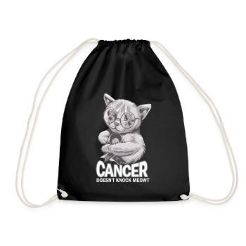 Cancer does not defeat brain cancer - Drawstring Bag - black - Front