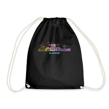 Glasgow Skyline Cityscape Glasgow - Drawstring Bag - black - Front