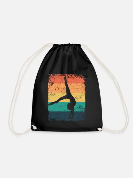 Gymnaste Gymnaste Gymnastique Rythmique Rétro - Sac de sport léger - noir