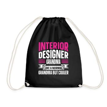 Interior Designer Gift Interior Decoration Designer - Drawstring Bag - black - Front