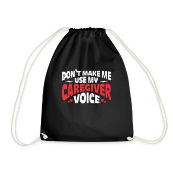 Caregiver Gift Nurse - Drawstring Bag - black - Front