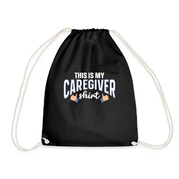 Caregiver Gift Nurse - Drawstring Bag - black - Front