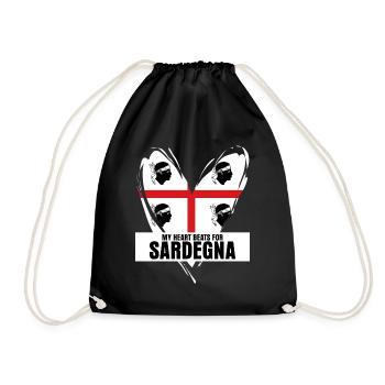 Sardegna Sardinia Heart Sardinia - Drawstring Bag - black - Front