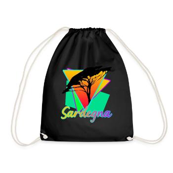 Sardinien Sardegna Retro Sardinia - Drawstring Bag - black - Front