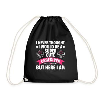 Caregiver Gift Nurse - Drawstring Bag - black - Front