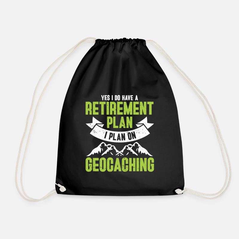 Geocaching Geschenk Geocacher Geocache - Turnbeutel - Schwarz