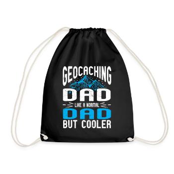 Geocaching Gift Geocacher Geocache - Drawstring Bag - black - Front