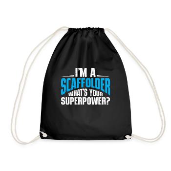 Échafaudage Cadeau Artisan Travail Échafaudage - Sac de sport léger - noir - Devant