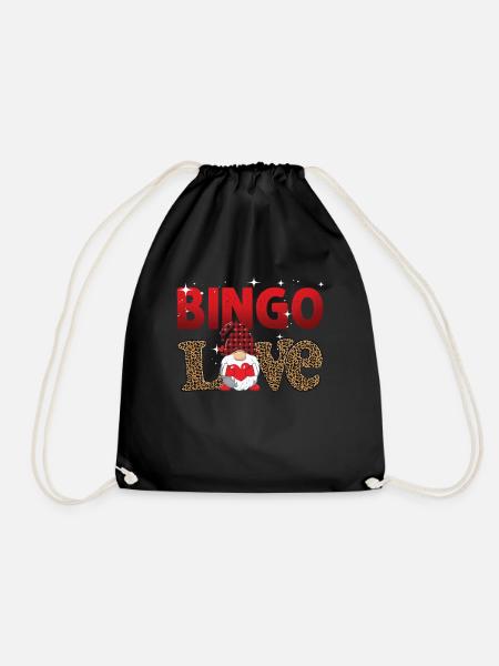 Bingo Love Leo Pattern Women Men Bingo - Turnbeutel - Schwarz