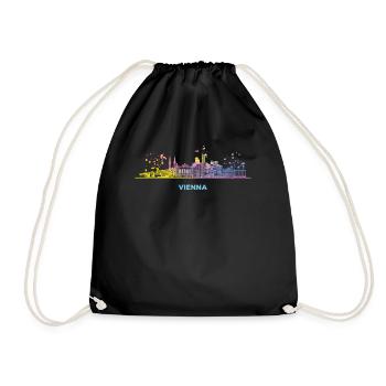 Vienesse Skyline Vienna - Drawstring Bag - black - Front