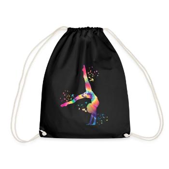 Gymnastin Mit Floor Rhythmische Gymnastik - Turnbeutel - Schwarz - Vorne