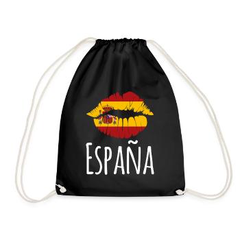 Spain Lips Spanish Holidays - Drawstring Bag - black - Front