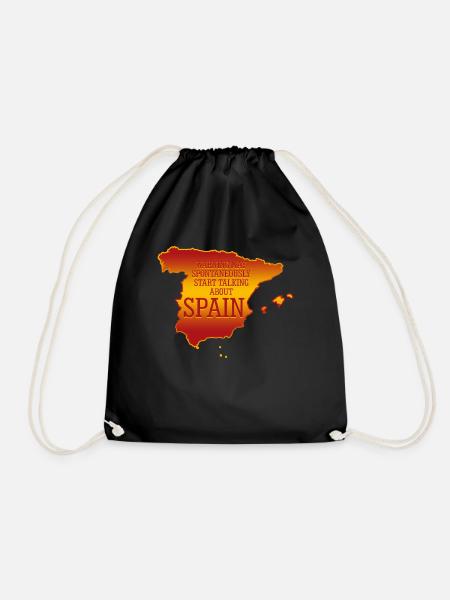 Spanien Spanisch Urlaub - Turnbeutel - Schwarz
