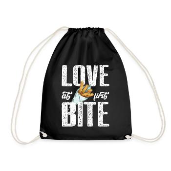 Love at first bite Mexican churros - Drawstring Bag - black - Front