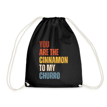 Tu es la cannelle de mon churro - Sac de sport léger - noir - Devant