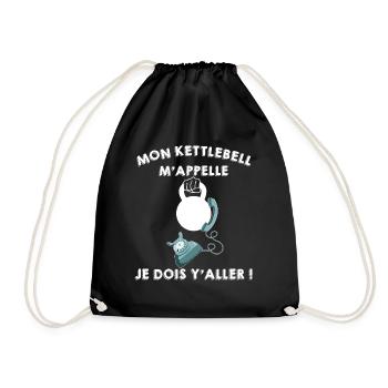 Le kettlebell m'appelle Sport Fitness Work Out - Sac de sport léger - noir - Devant