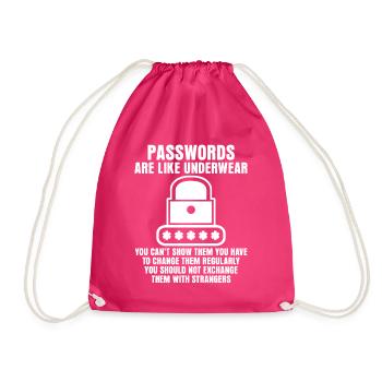 Admin Password Programmer - Drawstring Bag - fuchsia - Front