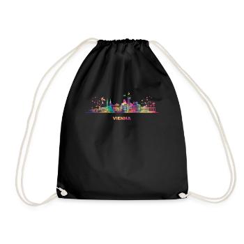 Vienesse Skyline Vienna - Drawstring Bag - black - Front