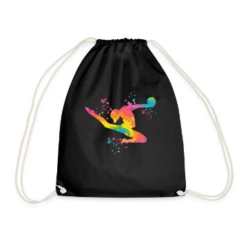 Gymnaste avec gymnastique rythmique de balle - Sac de sport léger - noir - Devant