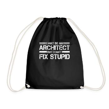 Architect's Gift, Architecture Lover - Drawstring Bag - black - Front