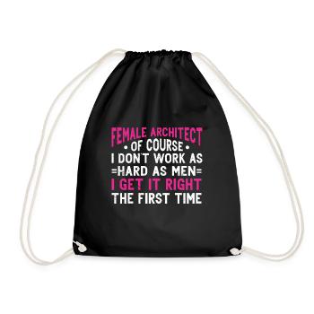Architect's Gift, Architecture Lover - Drawstring Bag - black - Front