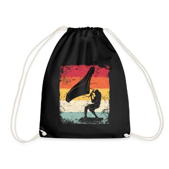 Flügelfolie Wingsurfing Retro-folie Flügel - Turnbeutel - Schwarz - Vorne