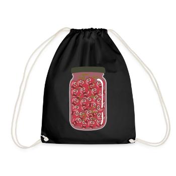 Cherries Glass Cherry - Drawstring Bag - black - Front