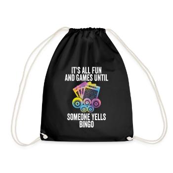 Fun and games at bingo - Drawstring Bag - black - Front