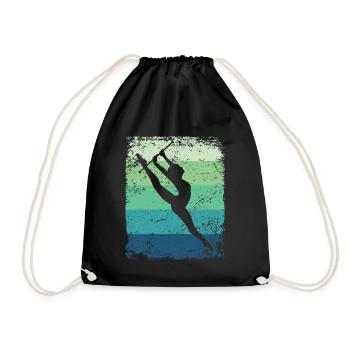 Gymnaste Baton Gymnastique Rythmique Rétro - Sac de sport léger - noir - Devant