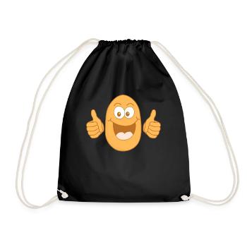 Pomme de terre Pouce levé Pommes de terre - Sac de sport léger - noir - Devant